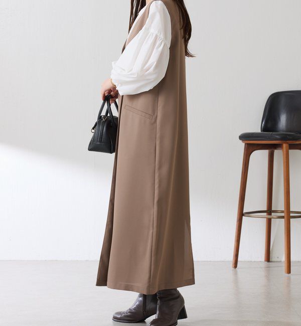  「フロントボタンジャンパースカート」|ワンピース|