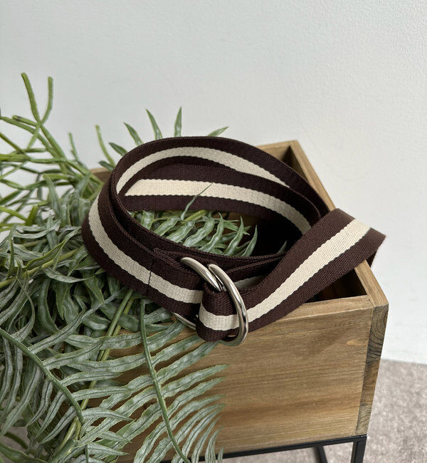  「【新色追加】ラインダブルリングベルト」|ベルト|