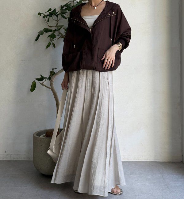  「シアーパネルプリーツスカート」|スカート|