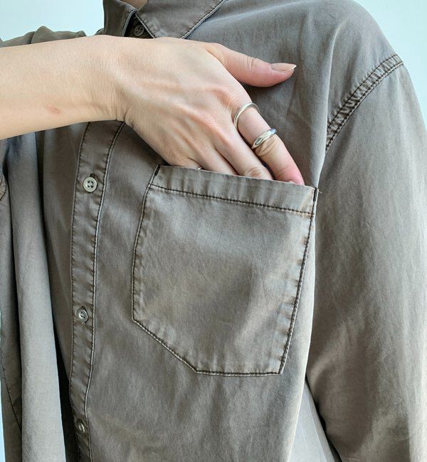  「リヨセルピグメントビッグシャツ」|シャツ・ブラウス|