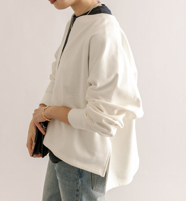  「【大人が着やすい】キーネックオーバースウェット」|Tシャツ・カットソー|