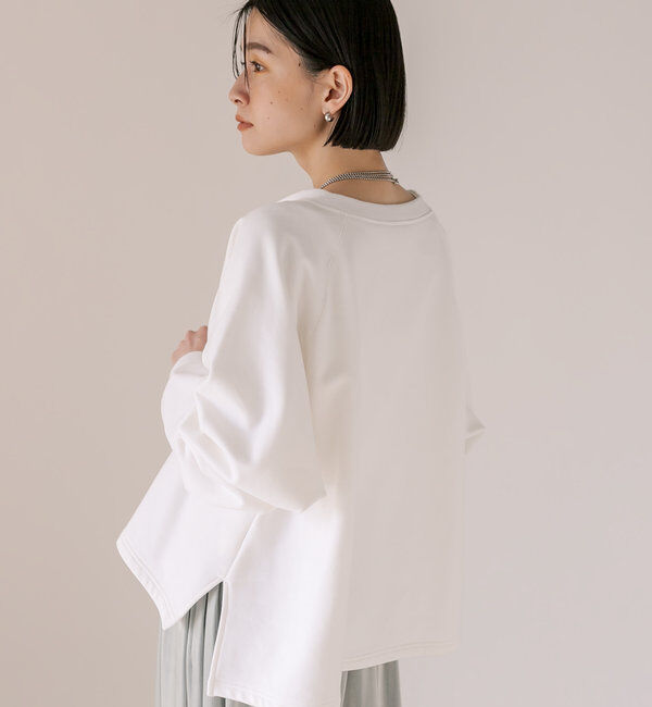  「【大人が着やすい】キーネックオーバースウェット」|Tシャツ・カットソー|