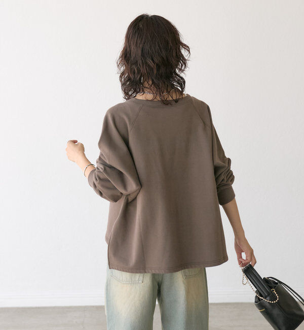  「【大人が着やすい】キーネックオーバースウェット」|Tシャツ・カットソー|
