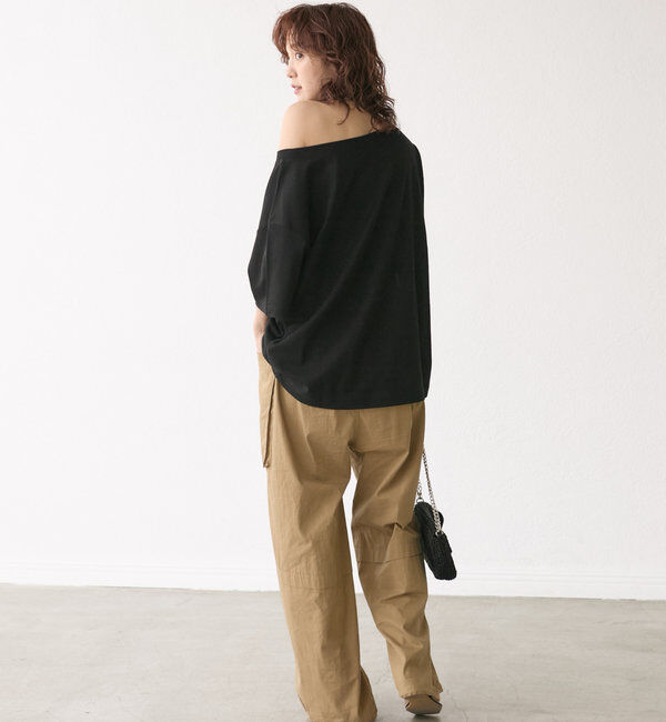  「【MONN.:.(モン)】オープンネックTee」|Tシャツ・カットソー|