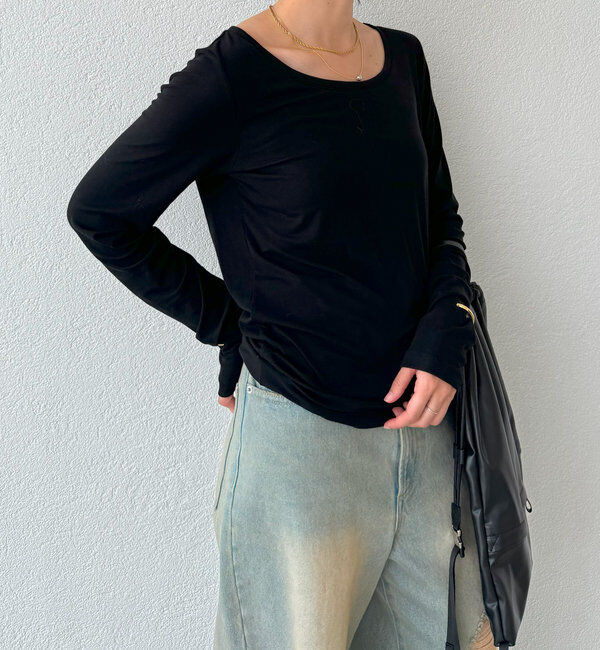  「【MYSELFbyRD（マイセルフバイリヴドロワ）】baseLongTee」|Tシャツ・カットソー|