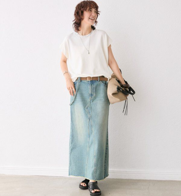  「【接触冷感】クールタッチショルダーニット」|ニット・セーター|