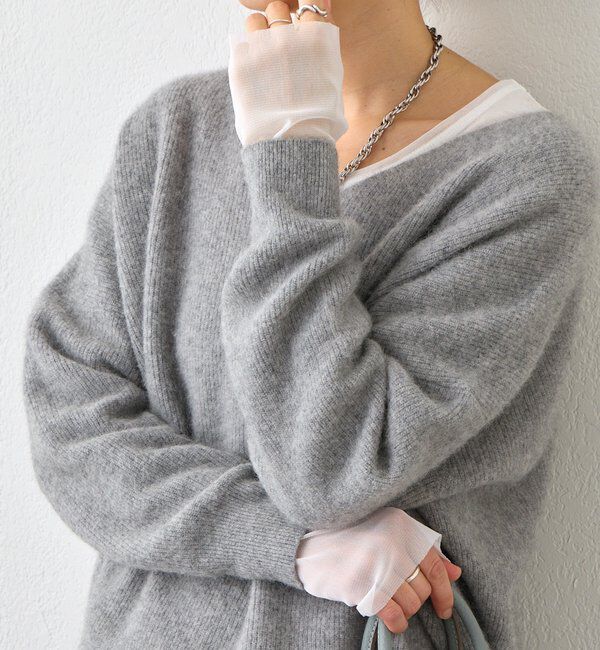  「予約【レイヤードに最適】チュールキリカエカットソー」|Tシャツ・カットソー|オフホワイト