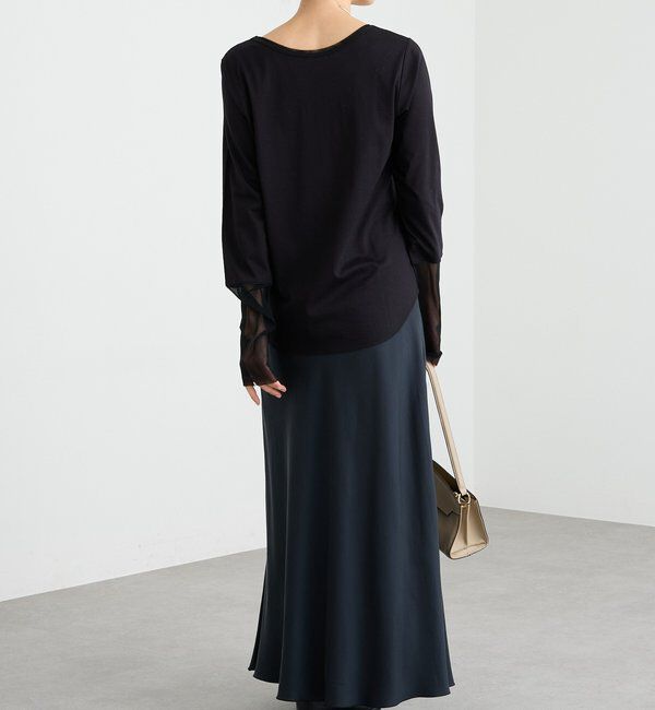  「予約【レイヤードに最適】チュールキリカエカットソー」|Tシャツ・カットソー|