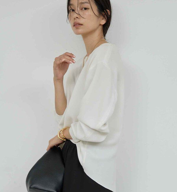  「【新色登場！】バックスリットブラウスT」|シャツ・ブラウス|