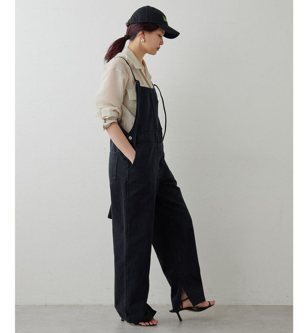  「【サイズ展開あり/長さ調整可能】デニムサロペット」|チノ|