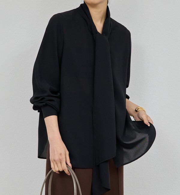  「フィネスボウタイブラウス2」|シャツ・ブラウス|ブラック