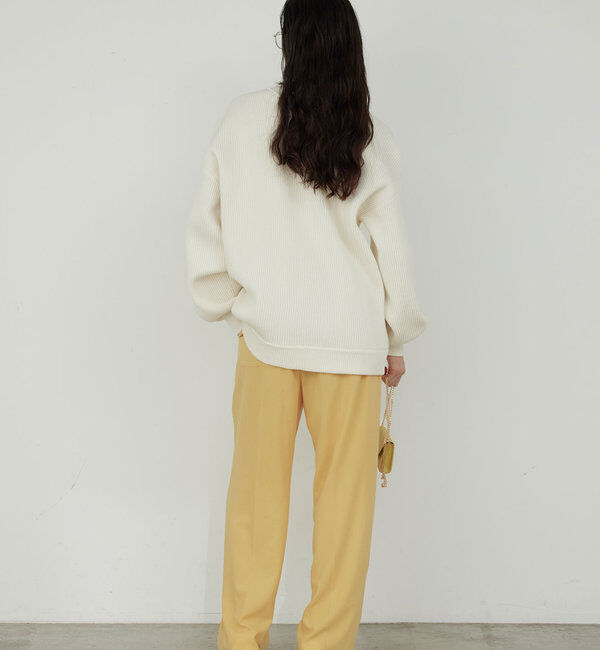  「【リニューアル！】ジャージーワイドタックパンツ」|チノ|