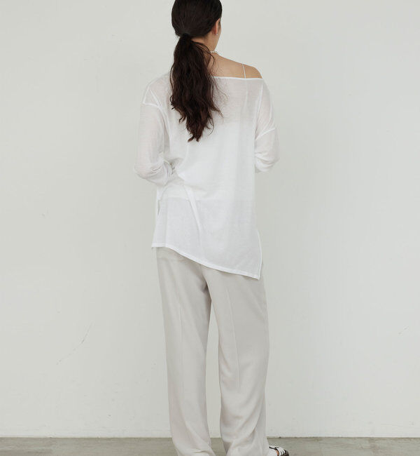  「【リニューアル！】ジャージーワイドタックパンツ」|チノ|