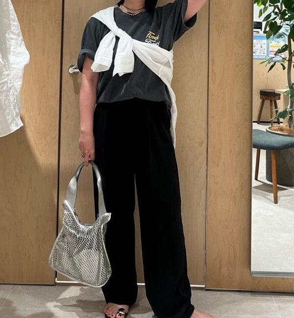  「【リニューアル！】ジャージーワイドタックパンツ」|チノ|