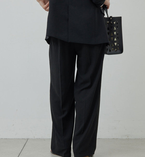  「【リニューアル！】ジャージーワイドタックパンツ」|チノ|