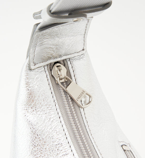  「ソフトレザーラウンドショルダーバッグ［silver］」|ショルダー・メッセンジャー|