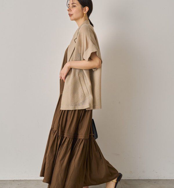  「【3サイズ展開】サテンティアードキャミワンピース」|ワンピース|