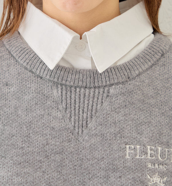  「【3色展開】衿取外しロゴジャガードワンピース」|ワンピース|