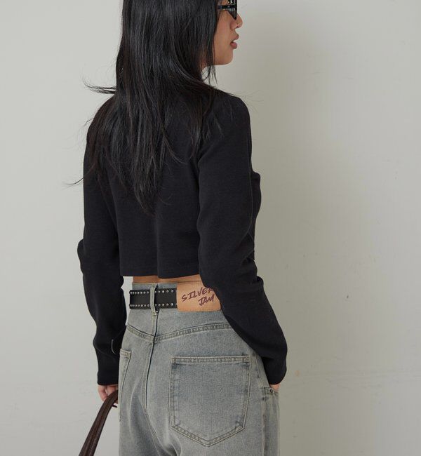  「【WEB限定】HENLEY NECK CROPPED TOPS」|Tシャツ・カットソー|