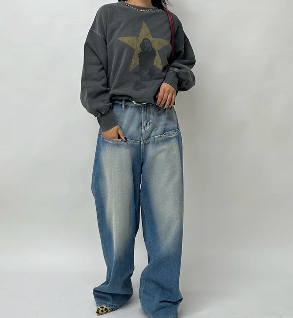  「SLASH POCKET BLAST WIDE DENIM」|デニム|