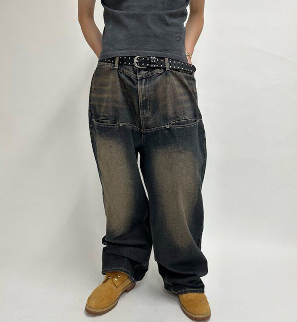  「SLASH POCKET BLAST WIDE DENIM」|デニム|