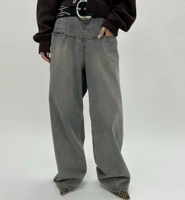  「SLASH POCKET BLAST WIDE DENIM」|デニム|