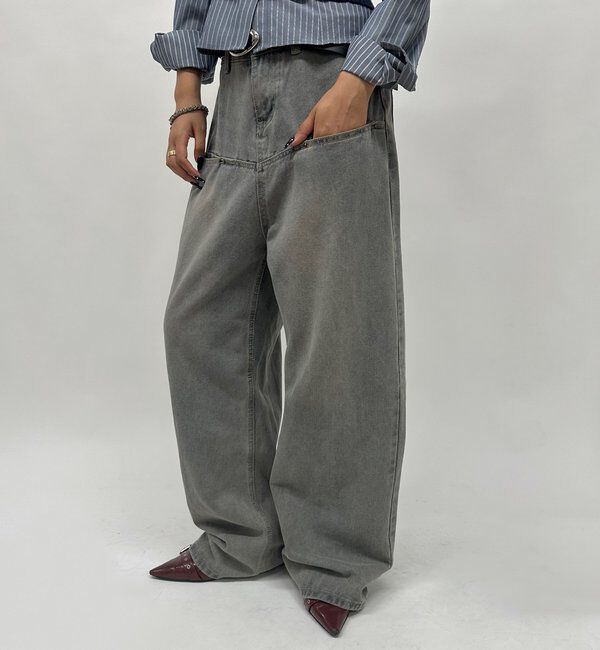  「SLASH POCKET BLAST WIDE DENIM」|デニム|