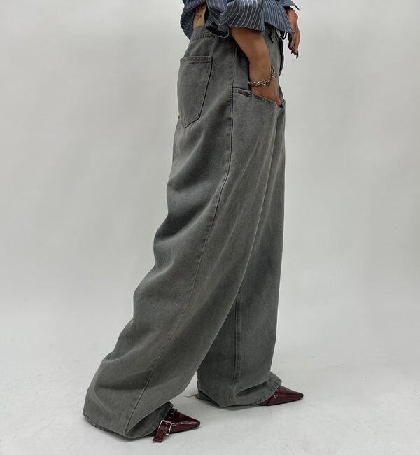  「SLASH POCKET BLAST WIDE DENIM」|デニム|