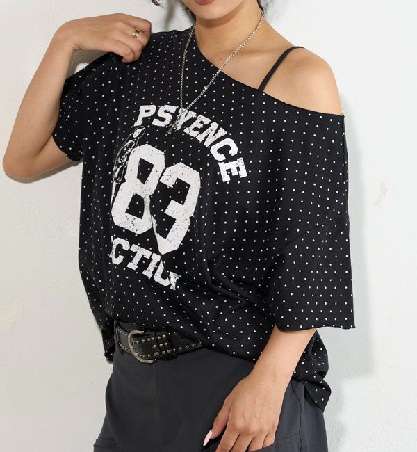  「【新色追加】エリオットオフショルTEE」|Tシャツ・カットソー|ブラック