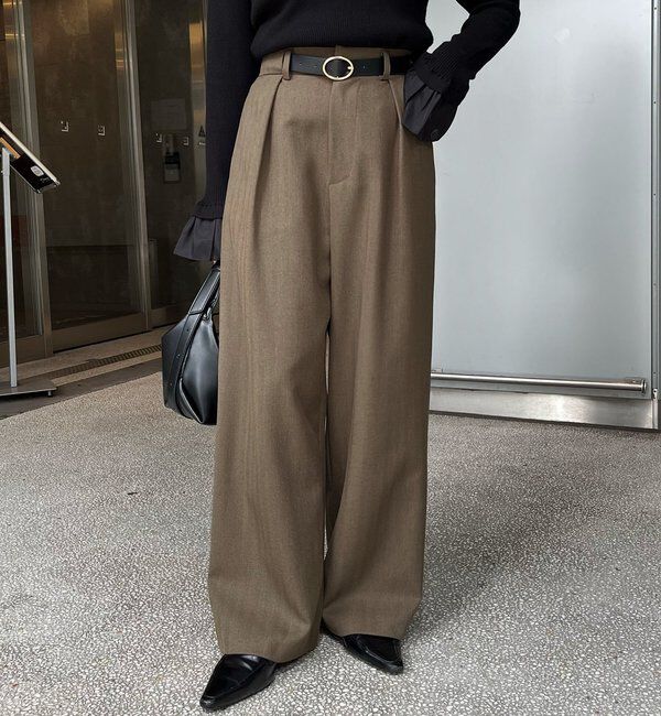  「【低身長サイズあり】アシメベルトSETパンツ」|チノ|