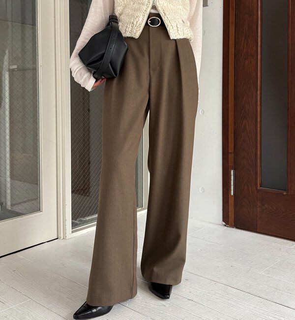  「【低身長サイズあり】アシメベルトSETパンツ」|チノ|