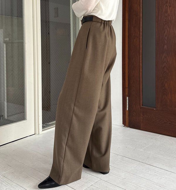  「【低身長サイズあり】アシメベルトSETパンツ」|チノ|
