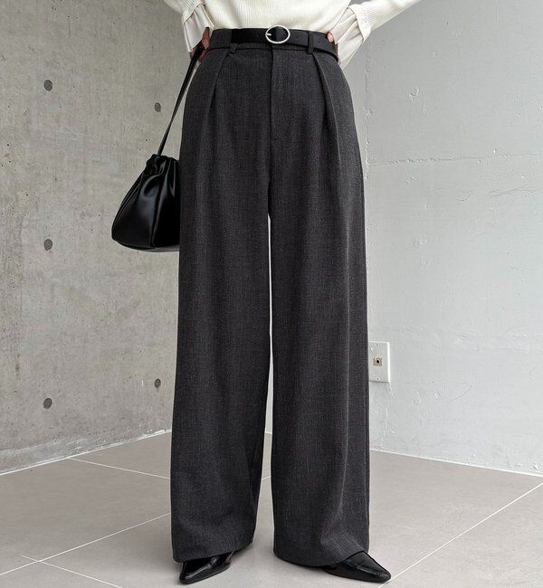  「【低身長サイズあり】アシメベルトSETパンツ」|チノ|