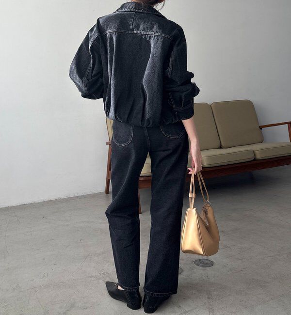  「【サイズ展開あり/セットアップ対応】ラウンドデニムブルゾン」|ブルゾン・スタジャン|