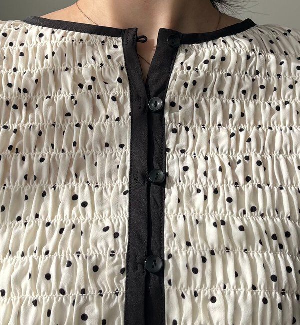  「ドットシャーリングブラウス」|シャツ・ブラウス|