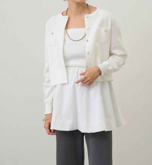  「コットンニットショートカーディガン」|カーディガン|
