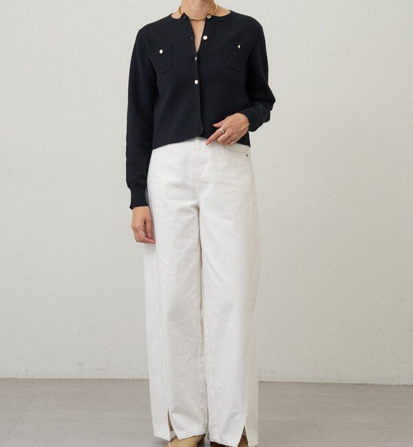  「コットンニットショートカーディガン」|カーディガン|