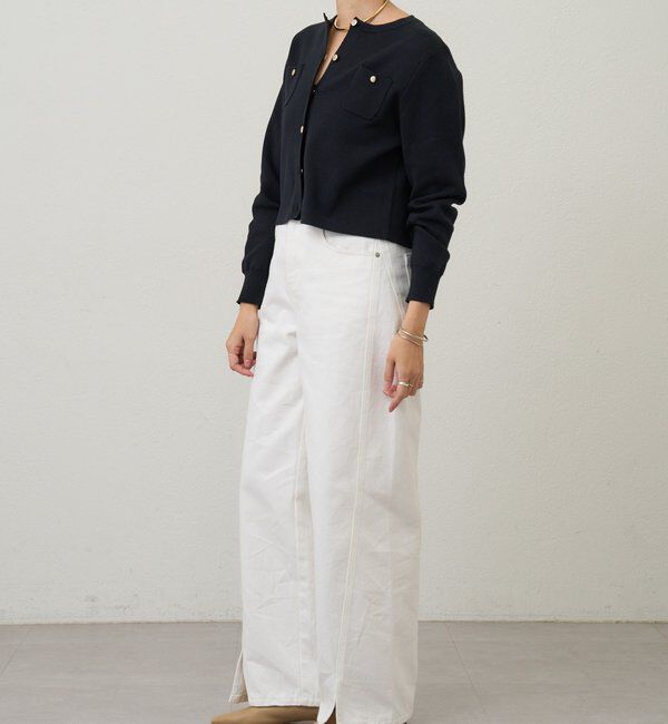  「コットンニットショートカーディガン」|カーディガン|