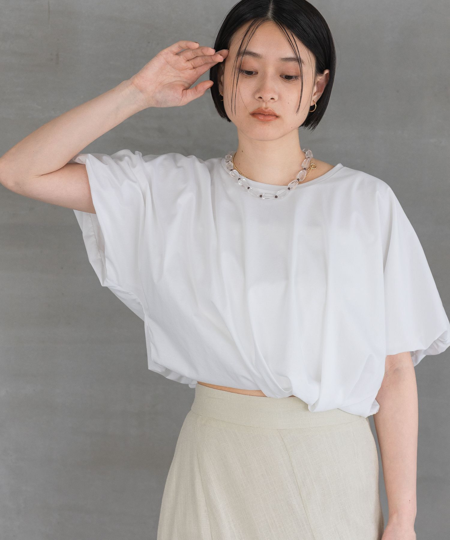 A part by 「バルーンカットＴシャツ」|Tシャツ・カットソー|オフホワイト