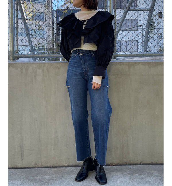 LOWRYS FARM「ＣＯＮＥ／アシメデニムパンツ」|デニム|