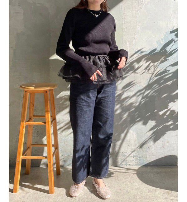 LOWRYS FARM「ＣＯＮＥ／アシメデニムパンツ」|デニム|