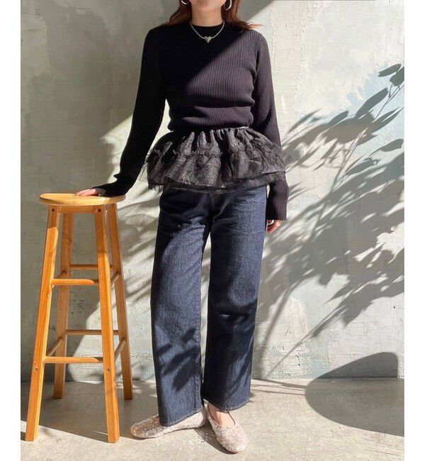 LOWRYS FARM「ＣＯＮＥ／アシメデニムパンツ」|デニム|