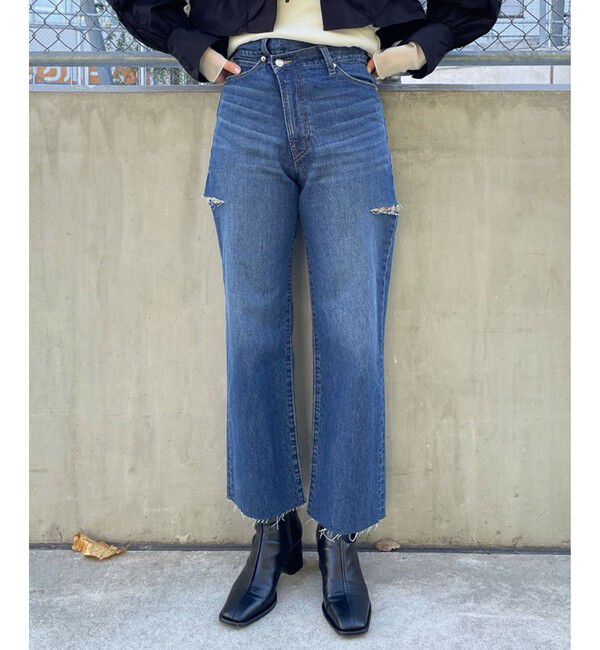 LOWRYS FARM「ＣＯＮＥ／アシメデニムパンツ」|デニム|