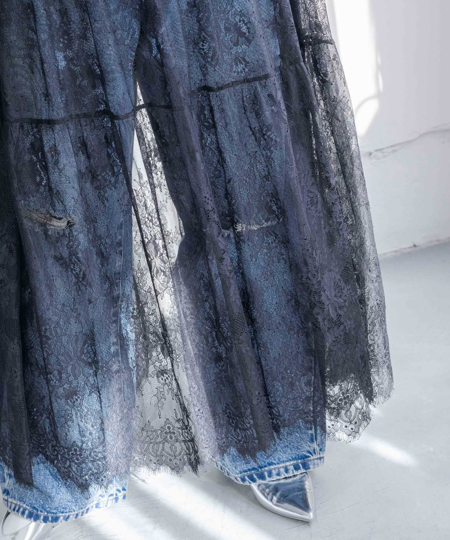 LOWRYS FARM「レースボリュームスカート」|スカート|