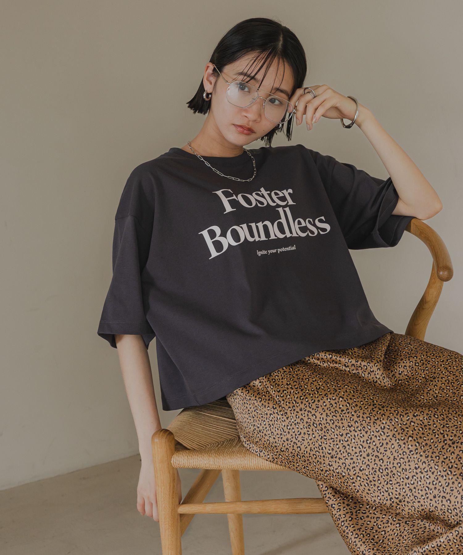 LOWRYS FARM「ショートロゴＰＴＳＳ」|Tシャツ・カットソー|