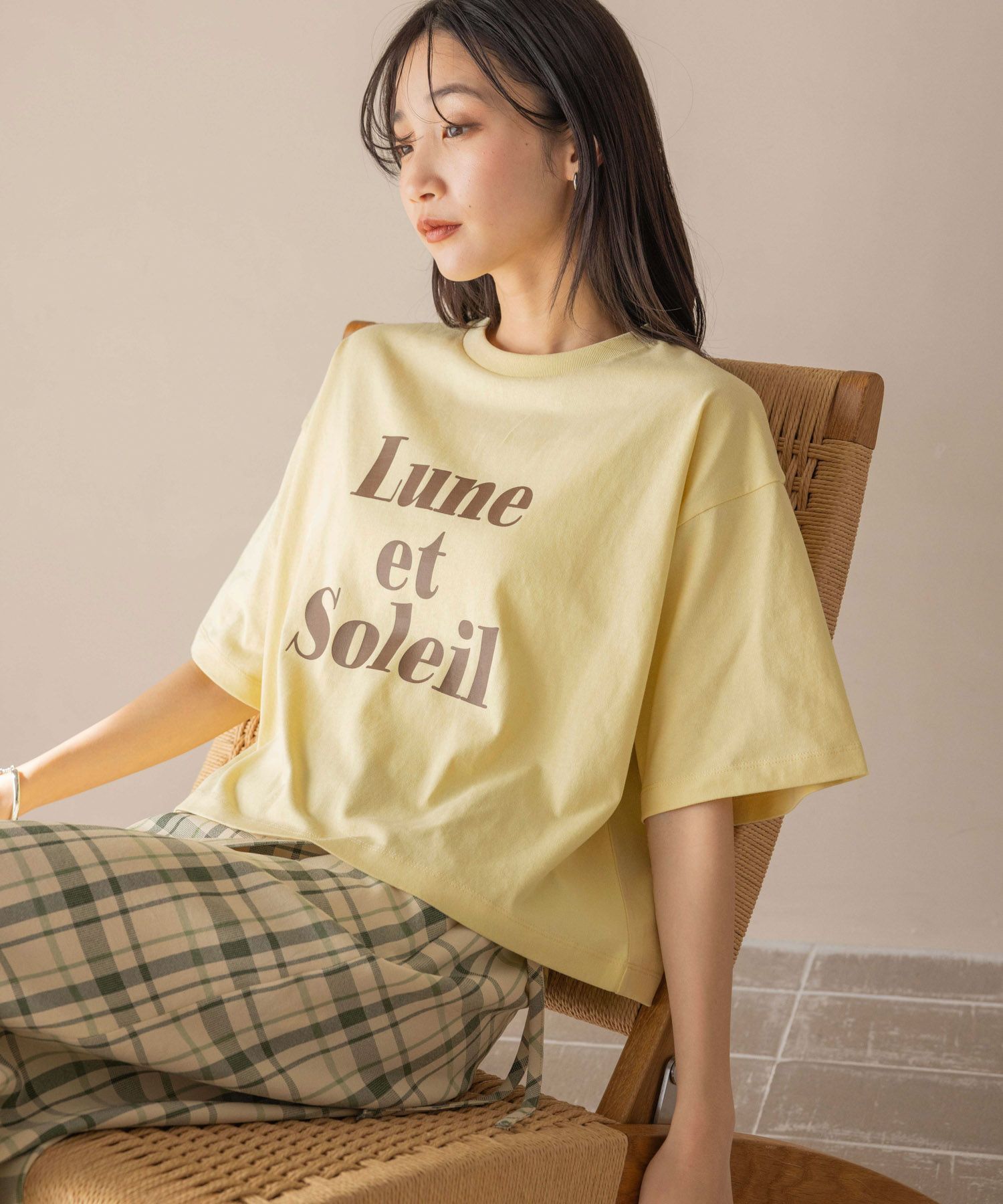 LOWRYS FARM「ショートロゴＰＴＳＳ」|Tシャツ・カットソー|YEL2