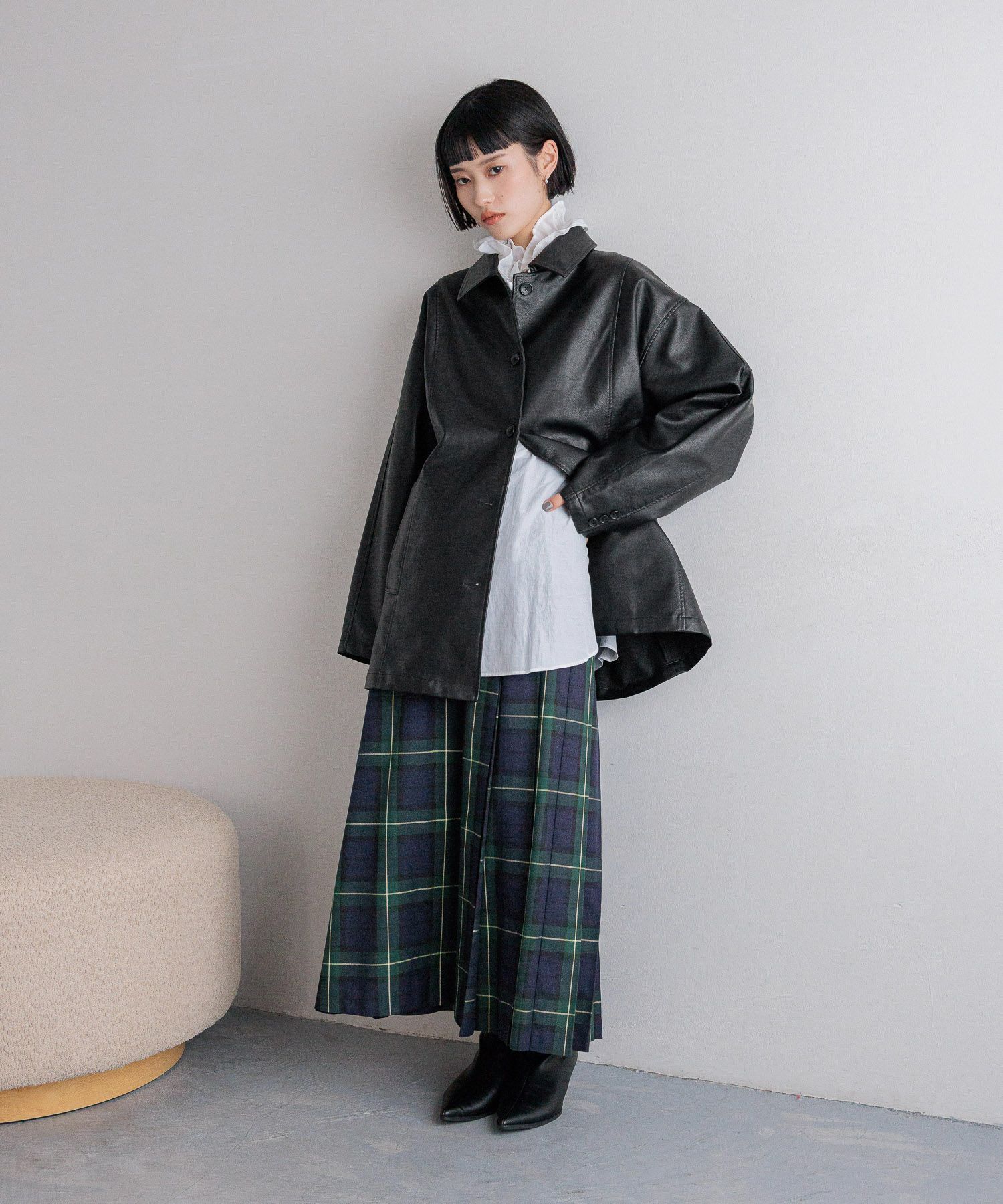 LOWRYS FARM「チェックキルトプリーツスカート」|スカート|