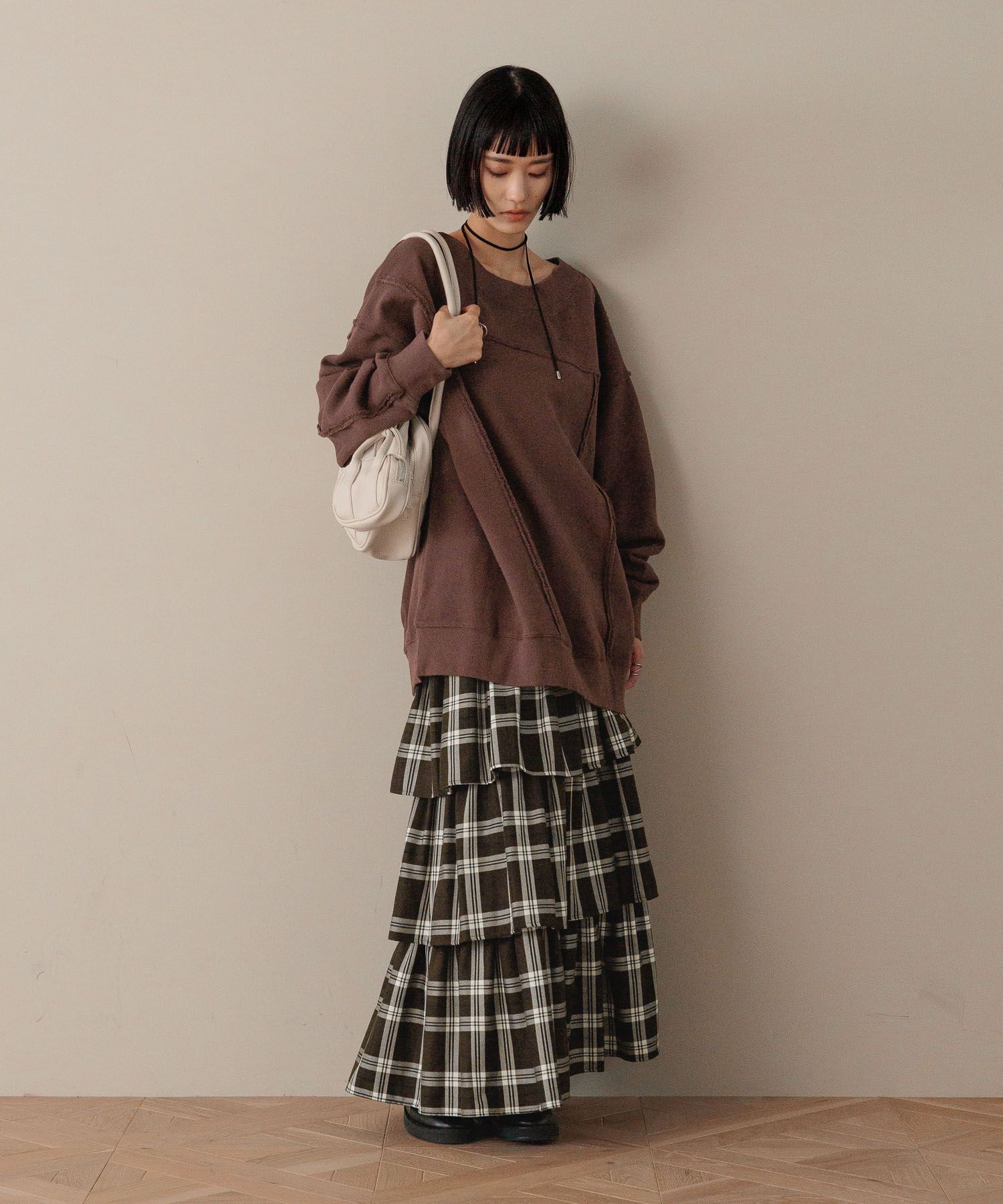 LOWRYS FARM「チェックティアードスカート」|スカート|