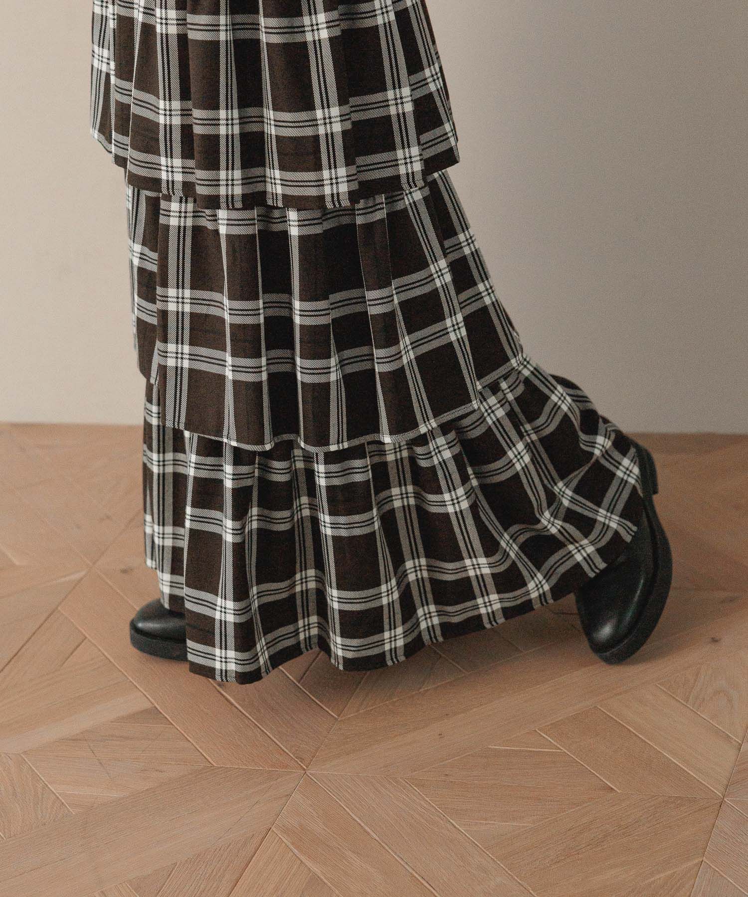 LOWRYS FARM「チェックティアードスカート」|スカート|