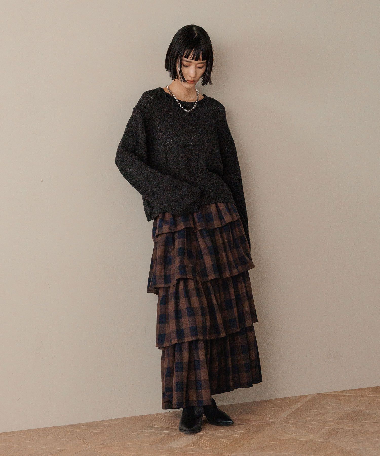 LOWRYS FARM「チェックティアードスカート」|スカート|